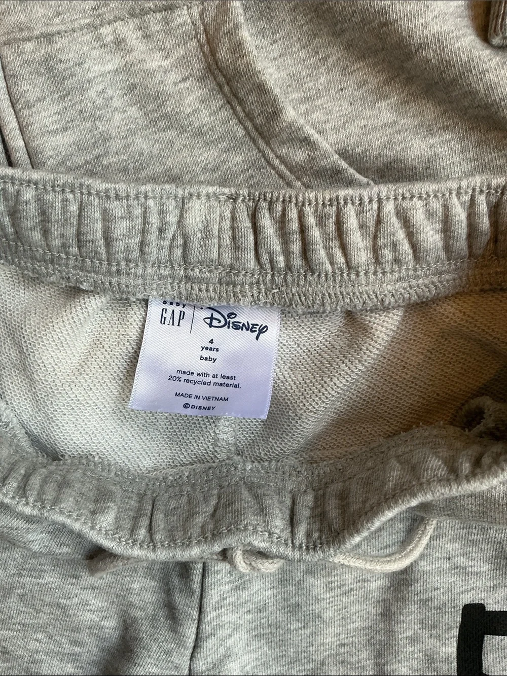 🐭 Disney For Baby Gap Gray Minnie Mouse LOVE Hooded Jogger Set w/ Red Bow
